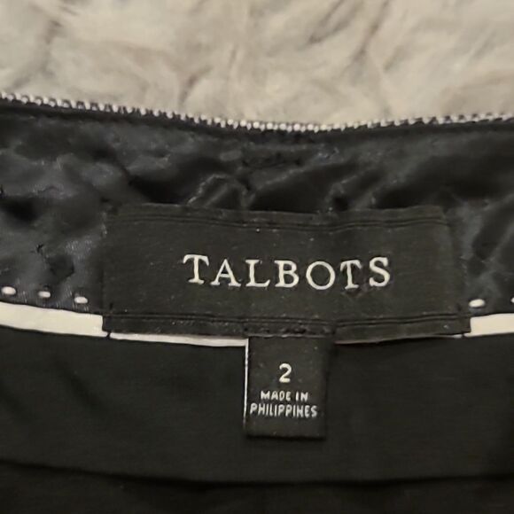 NWOT Talbots‎ womens black and white pattern wool blend pants - Picture 3 of 7